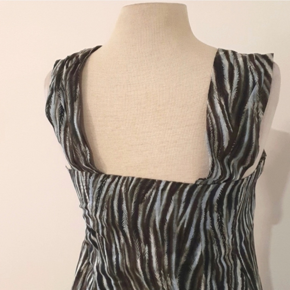 Frey Size 10 Dark Green Dress Silk with Cotton Lining - Picture 6 of 8